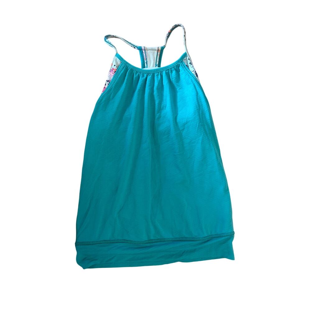 Girls 10 Ivivva Lululemon Athletica Double Dutch Layered Tank Top Active Gym Run - Picture 1 of 5